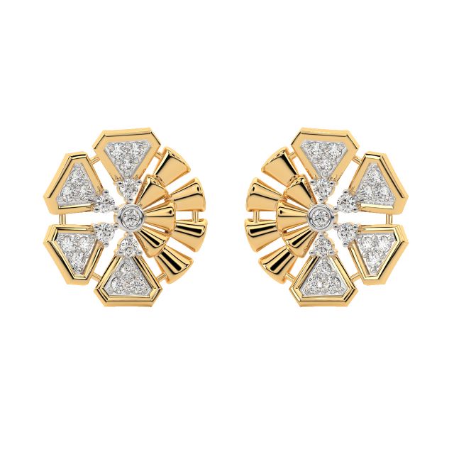 Octavia Round Diamond Stud Earrings